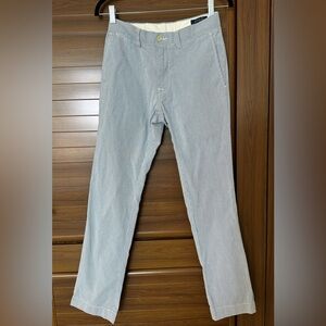 Polo Ralph Lauren Men's White Blue Stripped Pants 100% cotton size 30/30 Preppy
